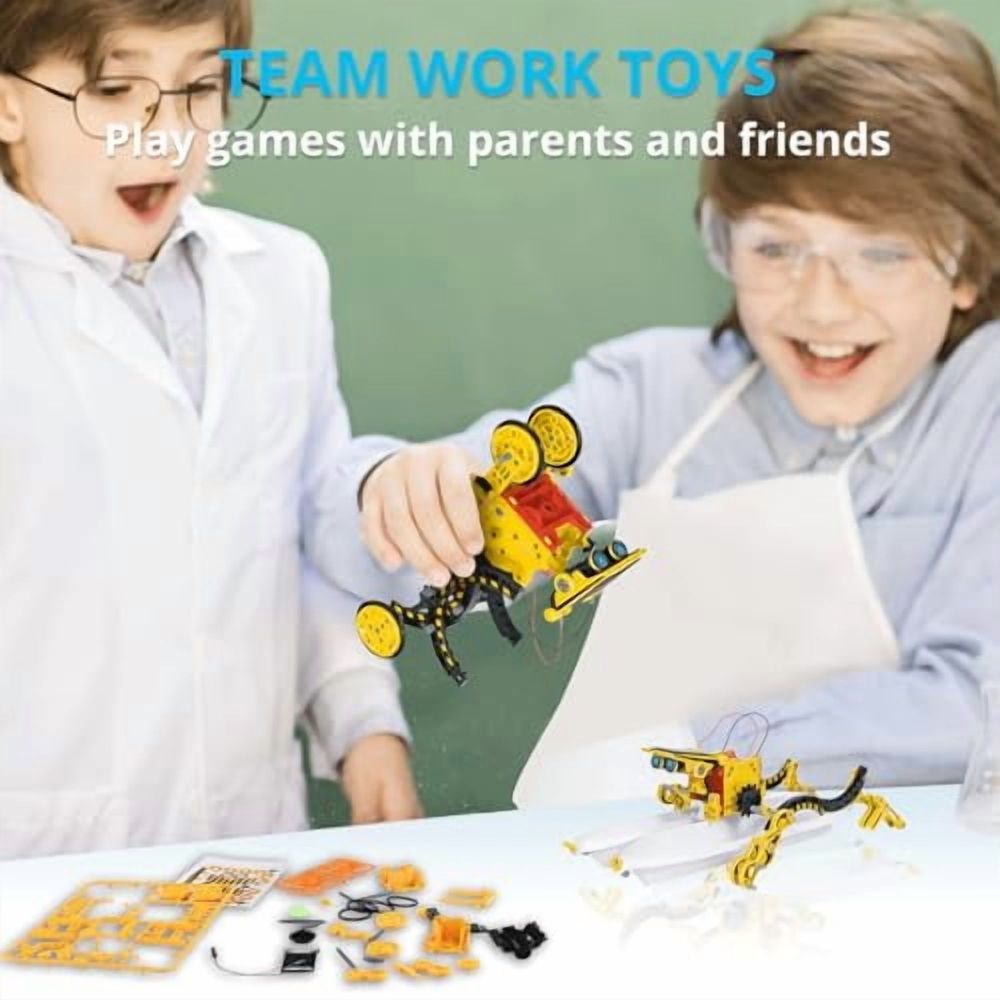 STEM Projects for Kids Ages 8-12,Solar Robot Science Building Kits,Birthday Gifts for 8 9 10 11 12-16 Year Old Boys Girls Teens,Robotics Powered by Sun or Battery(Not Include).