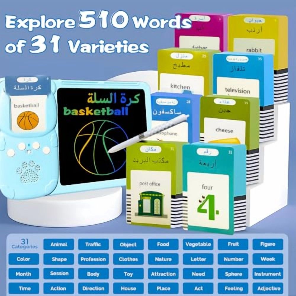Talking English & Arabic Flash Cards - 8