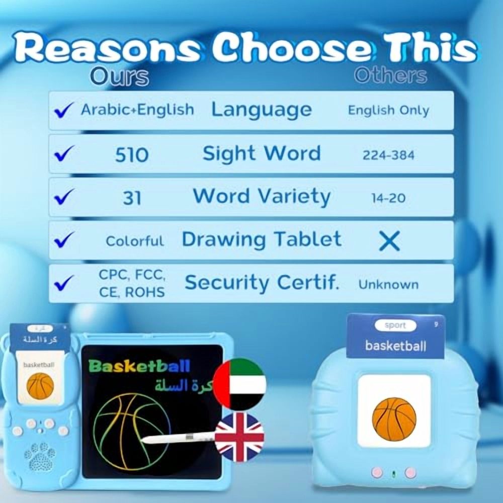 Talking English & Arabic Flash Cards - 8