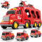 Trucks for Toddlers 2-4 Years 1-3 4-8 4-7 Boys Girls,5 in 1 Construction Carrier Toy Trucks for Kids,Detachable Transport Trailer Toy,1 Year Old Boy Gifts Birthday Toy