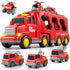 Trucks for Toddlers 2-4 Years 1-3 4-8 4-7 Boys Girls,5 in 1 Construction Carrier Toy Trucks for Kids,Detachable Transport Trailer Toy,1 Year Old Boy Gifts Birthday Toy