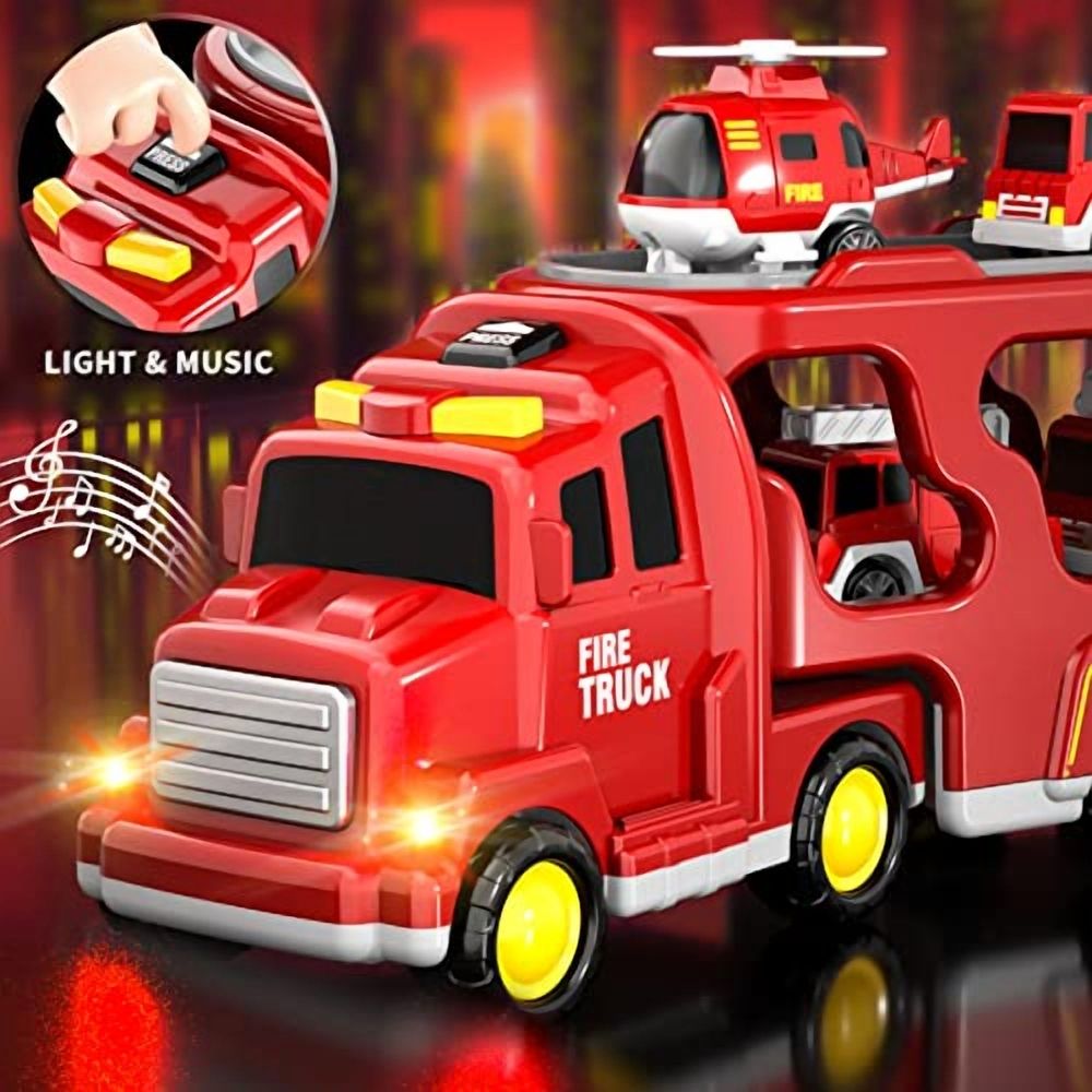 Trucks for Toddlers 2-4 Years 1-3 4-8 4-7 Boys Girls,5 in 1 Construction Carrier Toy Trucks for Kids,Detachable Transport Trailer Toy,1 Year Old Boy Gifts Birthday Toy