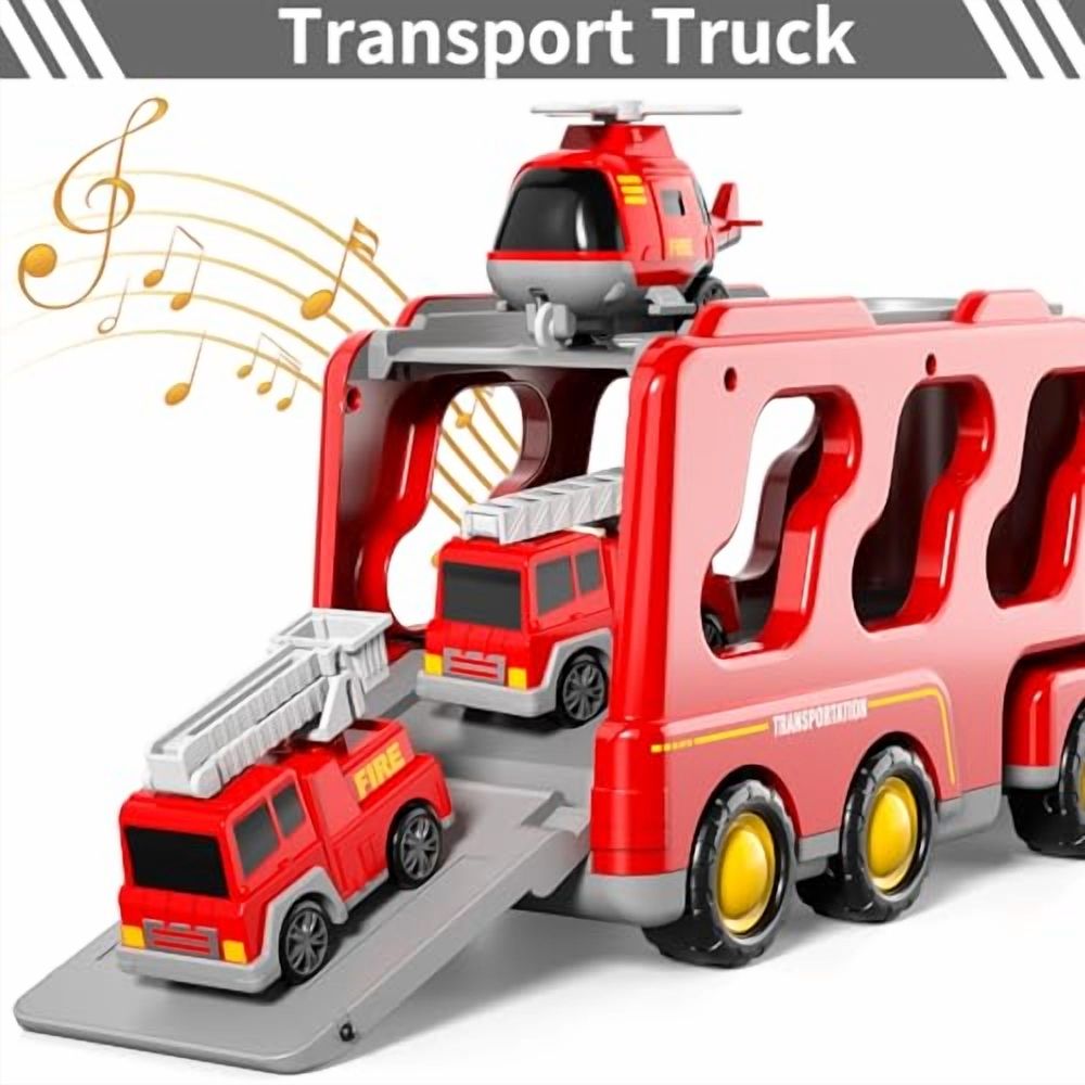 Trucks for Toddlers 2-4 Years 1-3 4-8 4-7 Boys Girls,5 in 1 Construction Carrier Toy Trucks for Kids,Detachable Transport Trailer Toy,1 Year Old Boy Gifts Birthday Toy