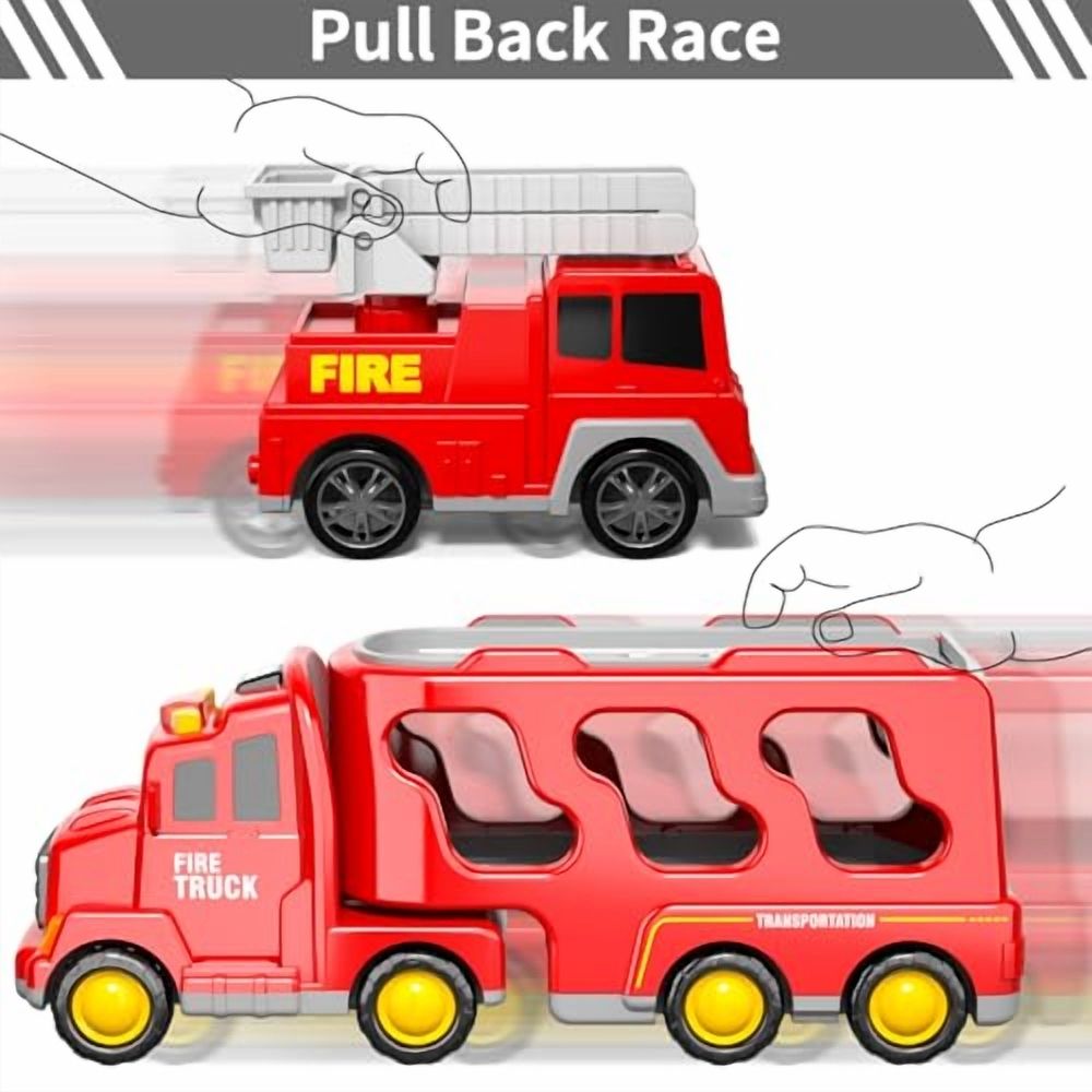 Trucks for Toddlers 2-4 Years 1-3 4-8 4-7 Boys Girls,5 in 1 Construction Carrier Toy Trucks for Kids,Detachable Transport Trailer Toy,1 Year Old Boy Gifts Birthday Toy