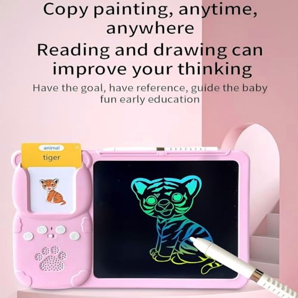 Talking Flash Cards for Toddlers,Preschool Learning Alphabet Sensory Toys Sight Words with Drawing Pad Interactive Educational Activities for Kindergarten