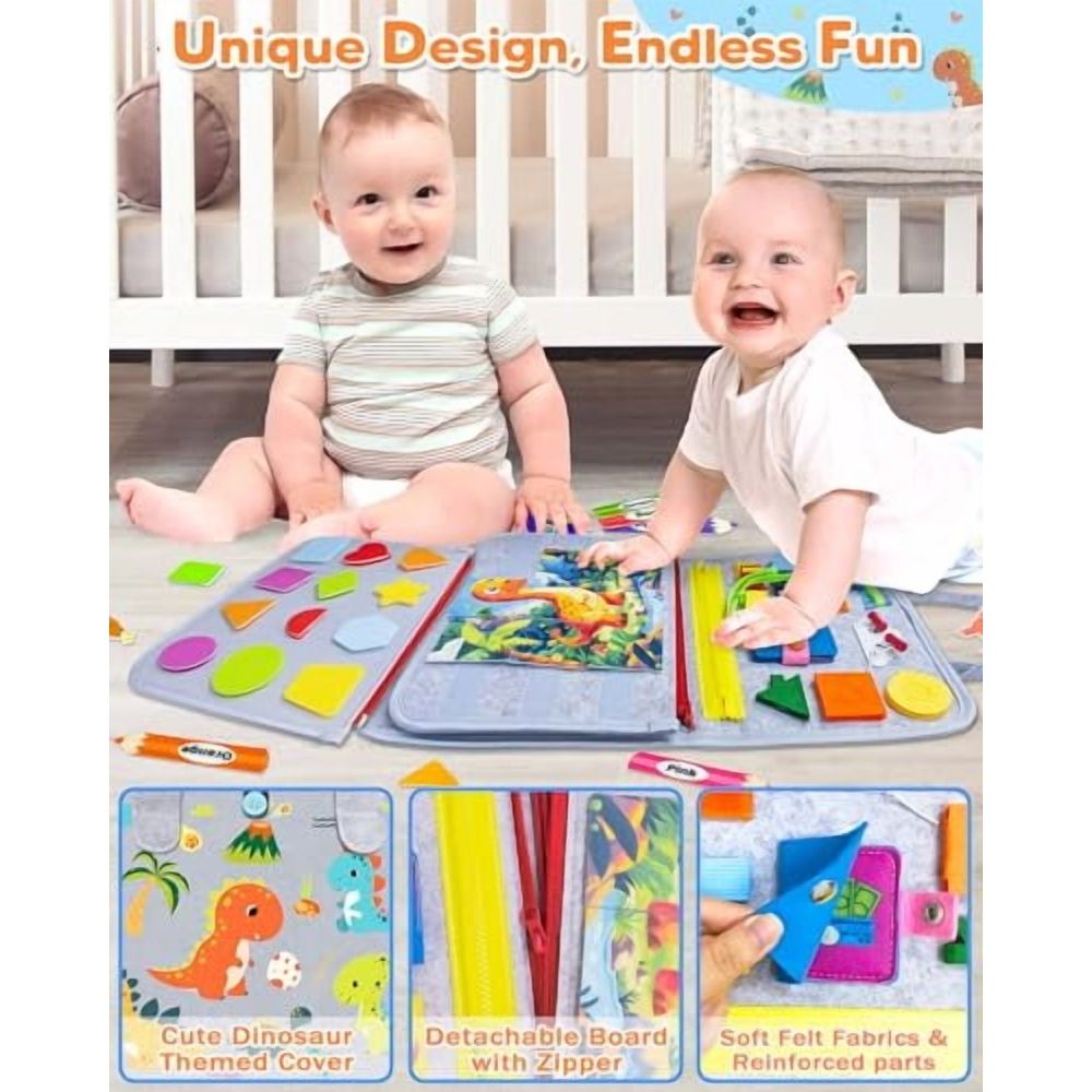 Toddler Montessori Toys for Girls,Sensory Board Educational Activities for Learning Fine Motor Skills,Birthday Gifts for Girls Toddlers,Travel Toys for Airplane Car,Fairy Horse