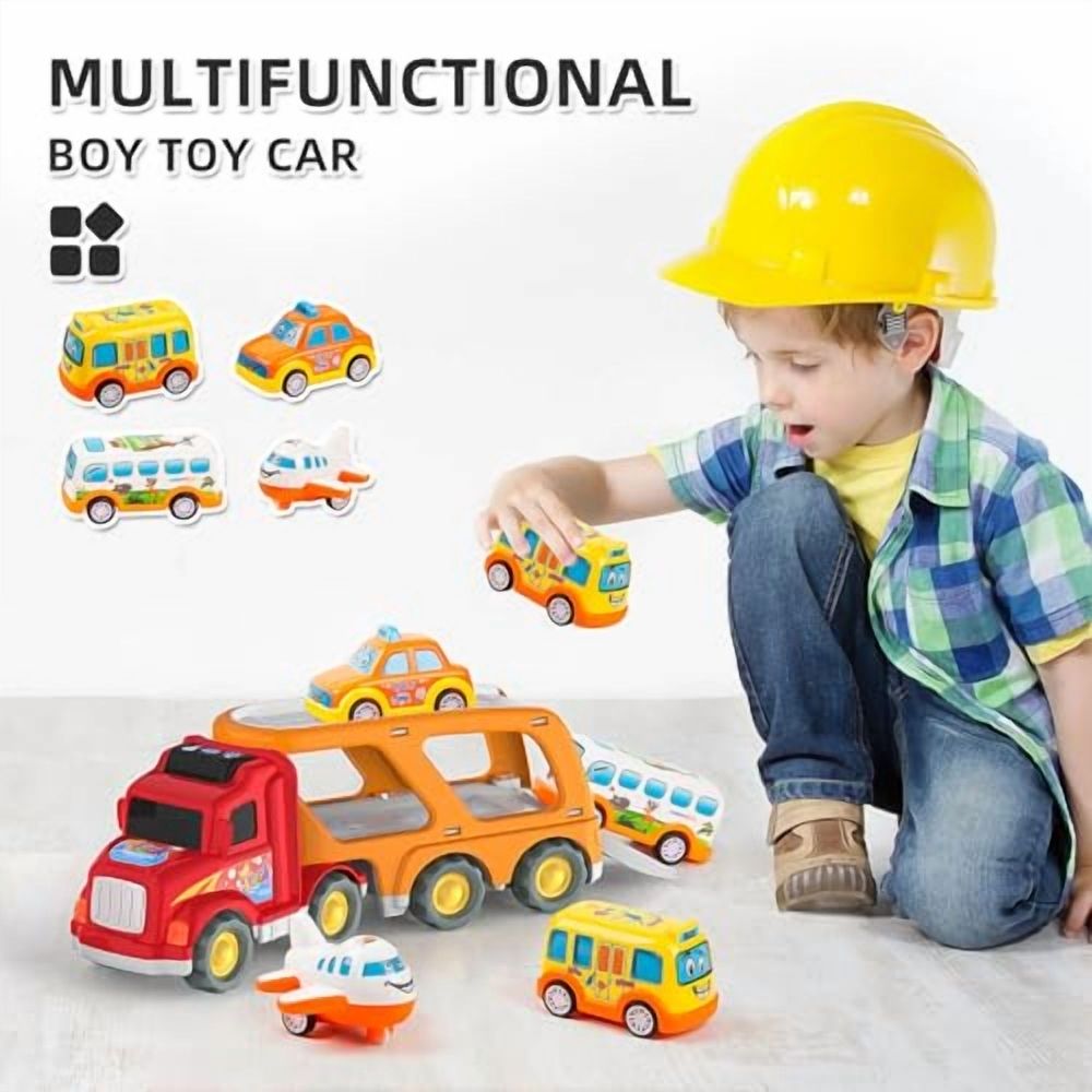 Toddler Toys Car for Boys Girls Age 1-3 3-5,5 in 1 Carrier Transport City Vehicles Toys,Kids Toy Cars for Toddlers 1-3,Christmas Birthday Gift for Toddlers 3+.