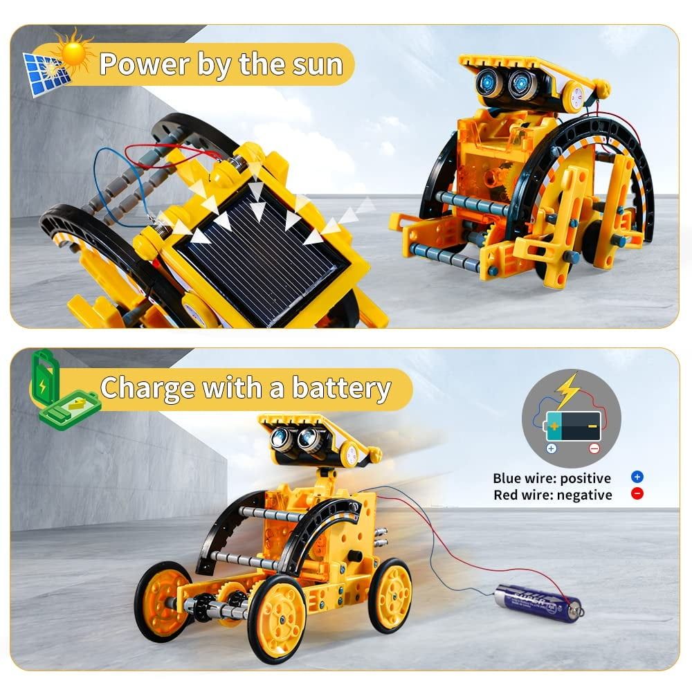 12-in-1 STEM Solar Robot Kit Toys Gifts for Kids 8 9 10 11 12 13 Years Old,Educational Building Science Experiment Set Birthday for Kids Boys Girls