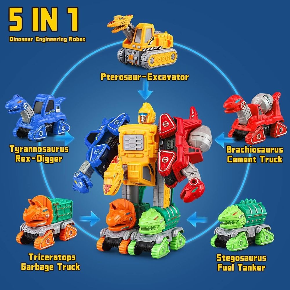 Dinosaur Transforming Toys for 4-6 Years Old Boys,Transform Action Figures Robot Toys for 3 4 5 6 Year Old Boys
