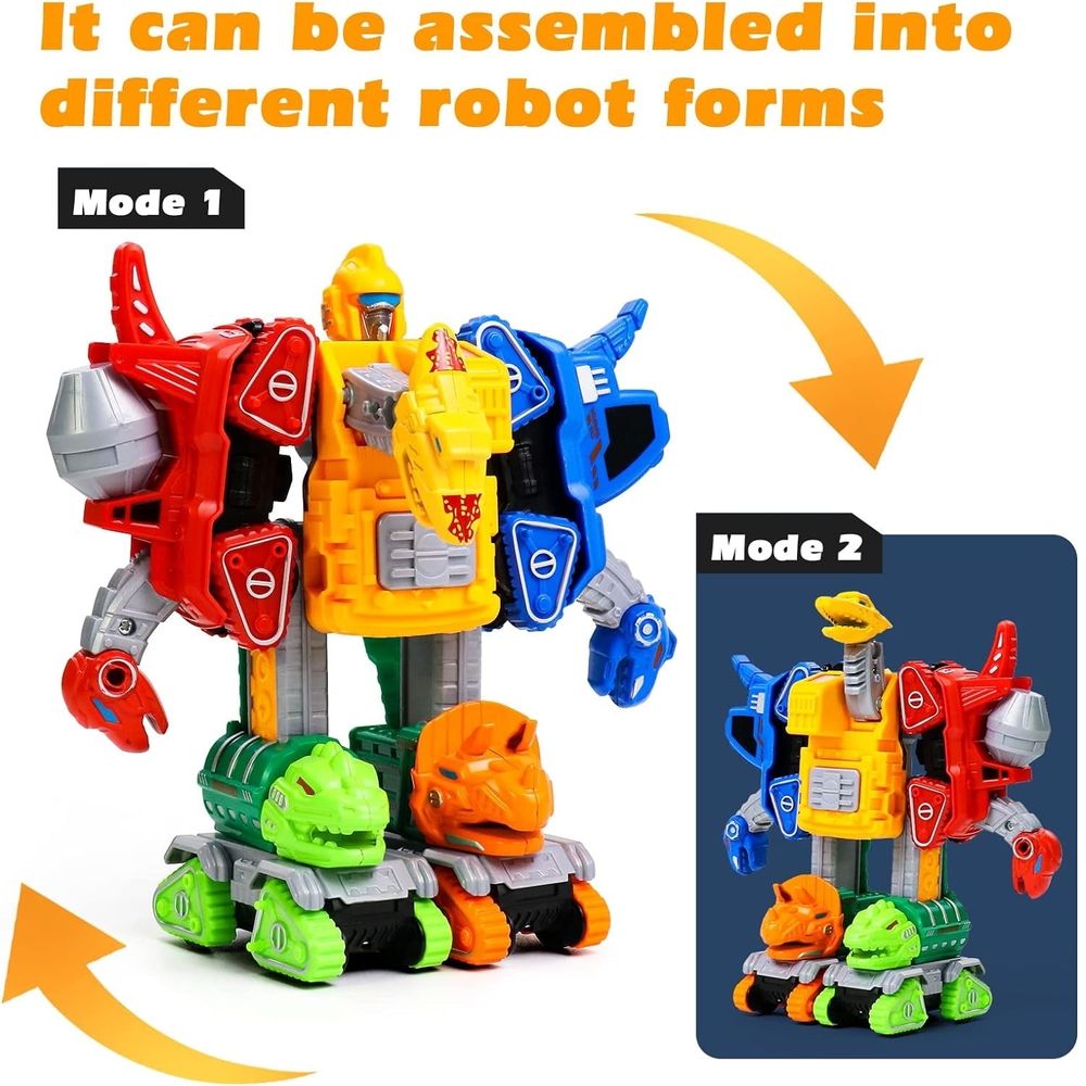 Dinosaur Transforming Toys for 4-6 Years Old Boys,Transform Action Figures Robot Toys for 3 4 5 6 Year Old Boys