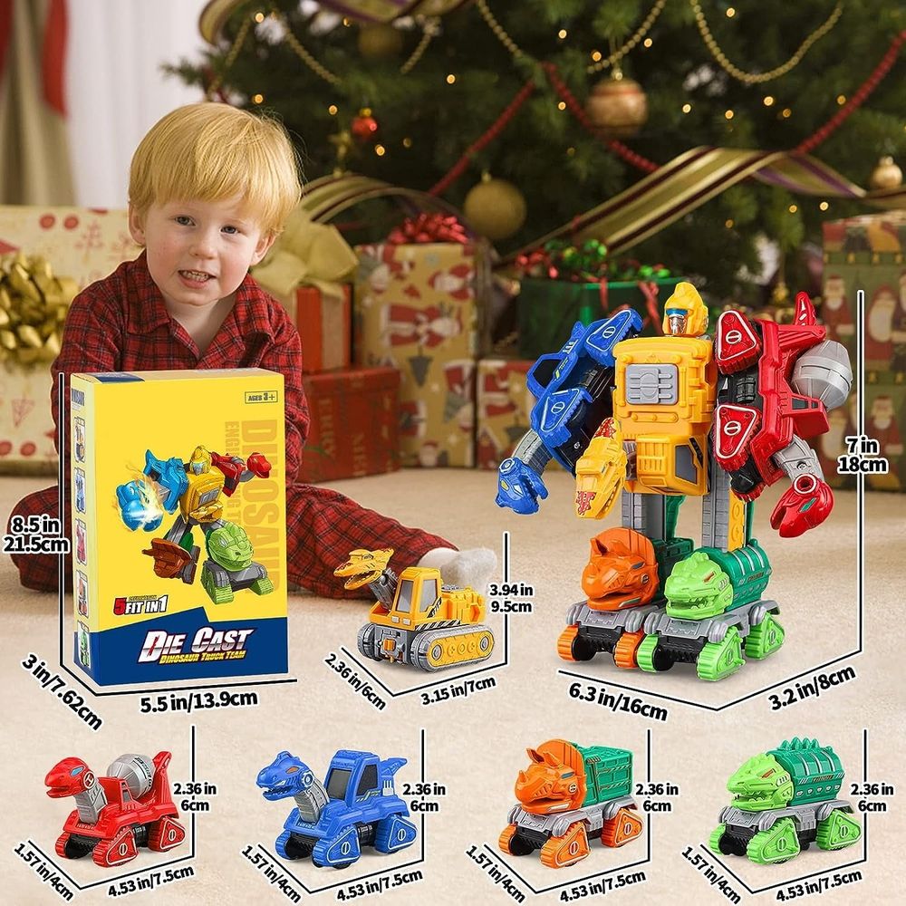 Dinosaur Transforming Toys for 4-6 Years Old Boys,Transform Action Figures Robot Toys for 3 4 5 6 Year Old Boys