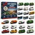 Christmas Advent Calendar - City Service Vehicle Advent Calendar, 24 Days Christmas Countdown with 24 Mini Utility Trucks, Garbage Recycling Bus and Service Vehicle Xmas Party Favors Gifts