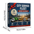 Christmas Advent Calendar - City Service Vehicle Advent Calendar, 24 Days Christmas Countdown with 24 Mini Utility Trucks, Garbage Recycling Bus and Service Vehicle Xmas Party Favors Gifts