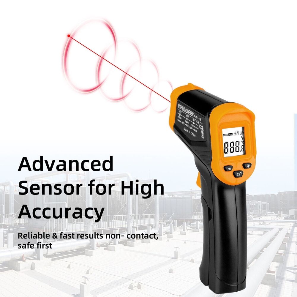 Digital Infrared Thermometer, No Touch Digital Laser Temperature Gun for Cooking/BBQ/Meat, For gifts