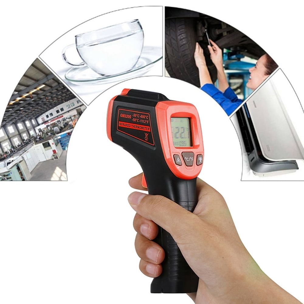 Infrared High Temperature Gun Thermometer Industry Pyrometer 600℃ /1112℉