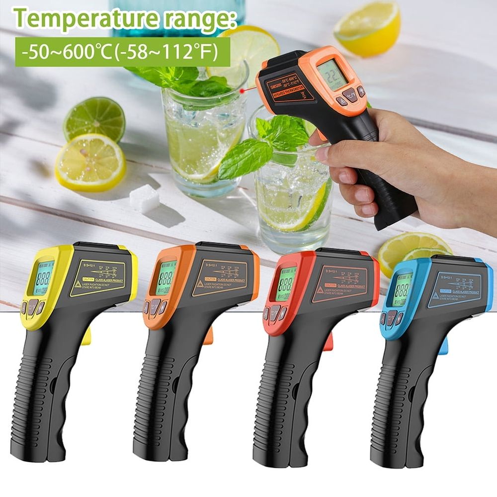 Infrared High Temperature Gun Thermometer Industry Pyrometer 600℃ /1112℉