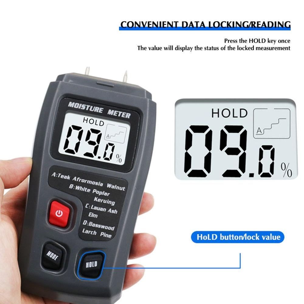Orange moisture meter without battery (B)$Wood moisture tester moisture content meter wooden floor carton humidity measurement moisture meter moisture meter
