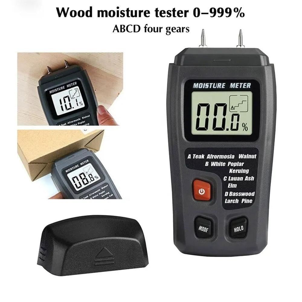 Orange moisture meter without battery (B)$Wood moisture tester moisture content meter wooden floor carton humidity measurement moisture meter moisture meter