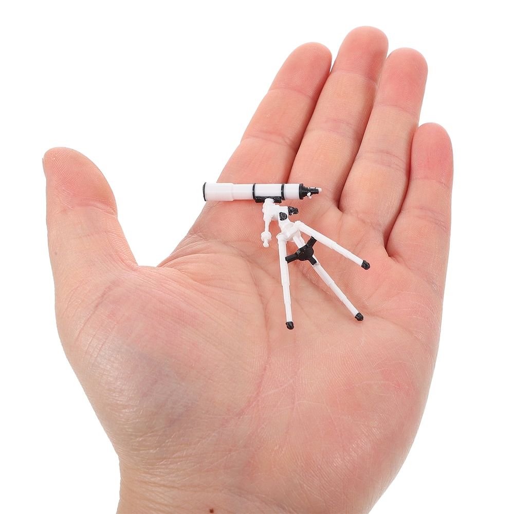 1:12 Scale Miniature Dollhouse Telescope Ornament, Tiny Desktop Decor Accessory, Kids Toy, Home Model Decoration
