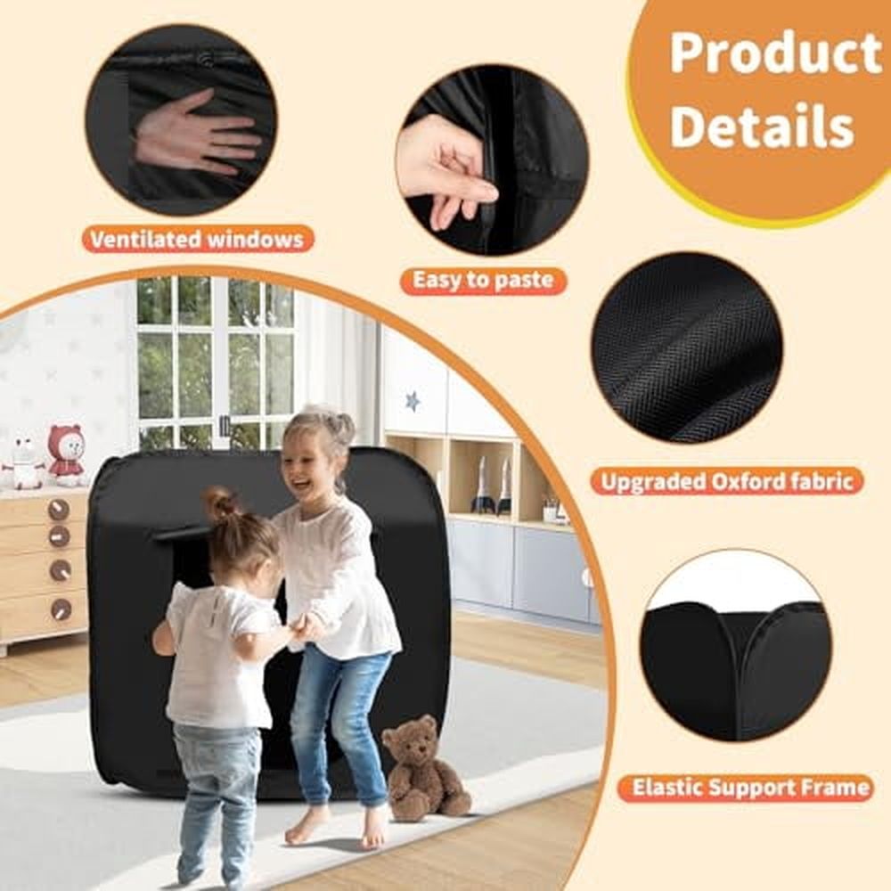 Sensory Tent for Kids 39.4 * 39.4 * 39.4 in - Portable Pop-up Play Tent for Calming Down & Improving Focus - Ideal for Children with Autism,ADHD,& Sensory Processing Disorder (SPD)