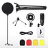 USB Condenser Microphone Bundle Kit,192KHZ/24BIT Professional Cardioid Computer Mic with Adjustable Scissor Arm Stand Shock Mount and Gain Knob for Recording,for Podcasting,Gaming