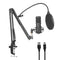 USB Microphone 24Bit/192KHZ Gaming PC Metal Mic Boom Arm Plug & Play,Shock Mount Kit Recording,Gaming,Podcast,Online Chat,Streaming,Home Studio,YouTube,Computer Mic for PS4/5 PC Gamer