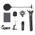 USB Microphone 24Bit/192KHZ Gaming PC Metal Mic Boom Arm Plug & Play,Shock Mount Kit Recording,Gaming,Podcast,Online Chat,Streaming,Home Studio,YouTube,Computer Mic for PS4/5 PC Gamer