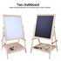 Art Easel for Kids Wooden Toddler Easel Double Sided Standing Chalkboard Dry Erase Board for Kids Toddler Drawing Board with Accessories,Blackboard & Whiteboard for Kids