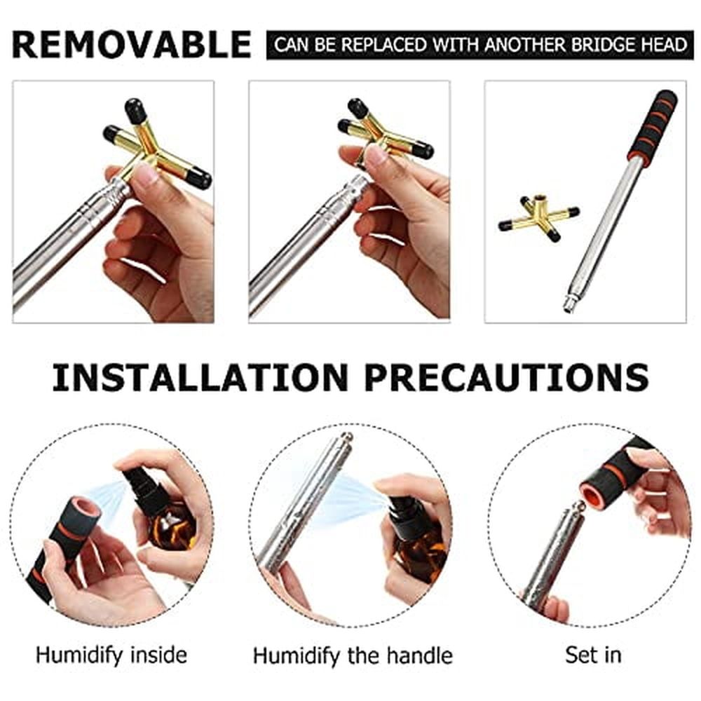 Pool Cue Snooker Stick Pool Table Accessories Retractable Billiards Cue Rest with Removable Brass Bridge Head