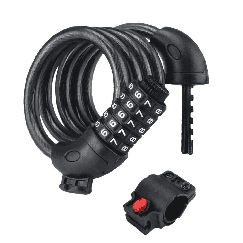 4 ft Bike Lock Cable,5-DigitCombination Bike Lock,Vinyl-Coated Anti-Theft