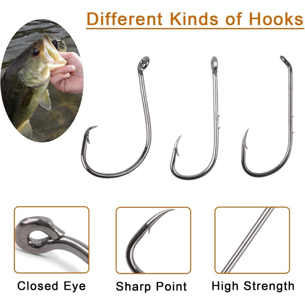 Fishing Bobbers Tackle Kit,205pcs Basic Tackle Box Fishing Accessories Included Fishing Hooks,Bobbers,Fishing Weights,Swivel Snaps,Fishing Equipment Starter Kit for Trout Catfish Panfish