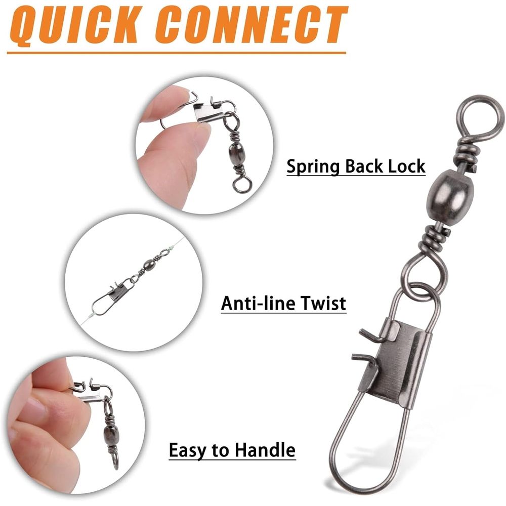 Fishing Bobbers Tackle Kit,205pcs Basic Tackle Box Fishing Accessories Included Fishing Hooks,Bobbers,Fishing Weights,Swivel Snaps,Fishing Equipment Starter Kit for Trout Catfish Panfish
