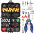 263pcs Fishing Accessories Set with Tackle Box Including Plier Jig Hooks Sinker Weight Swivels Snaps Sinker Slides