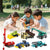 1:64 Scale Alloy Construction Vehicle Set 6 Pack Engineering Trucks with Blind Surprise, Cake Topper and Collectible for Kids and Toddlers