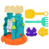 Sand Water Wheel Beach Toy Kids Beach Sandbox Play Set Outdoor Beach Sand Water Sifting Funnel Shovel Tool Kit For Boys Girls Beach Cup Holders Sand Easter Buckets with Handles Double Water Slide