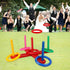 Plastic Ring Throwing Game Set - Family Toss Target with Poles & Rings for Indoor Outdoor Fun