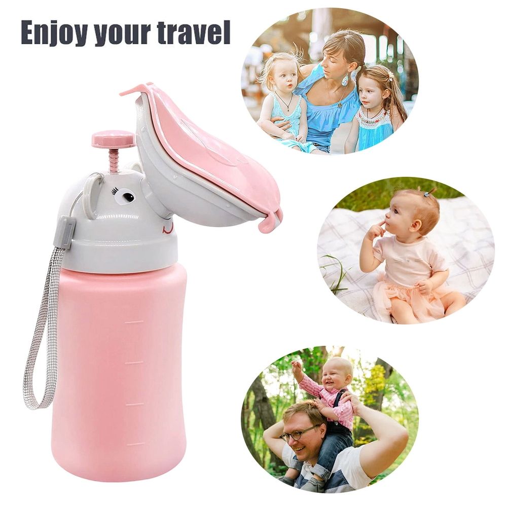Travel Potty Portable Leakproof Baby Child Potty Urinal Reusable Pee Training Cup Lightweight Potty Toilet Emergency Toilet For Camping Car Travel Boys & Girls (for Girl)