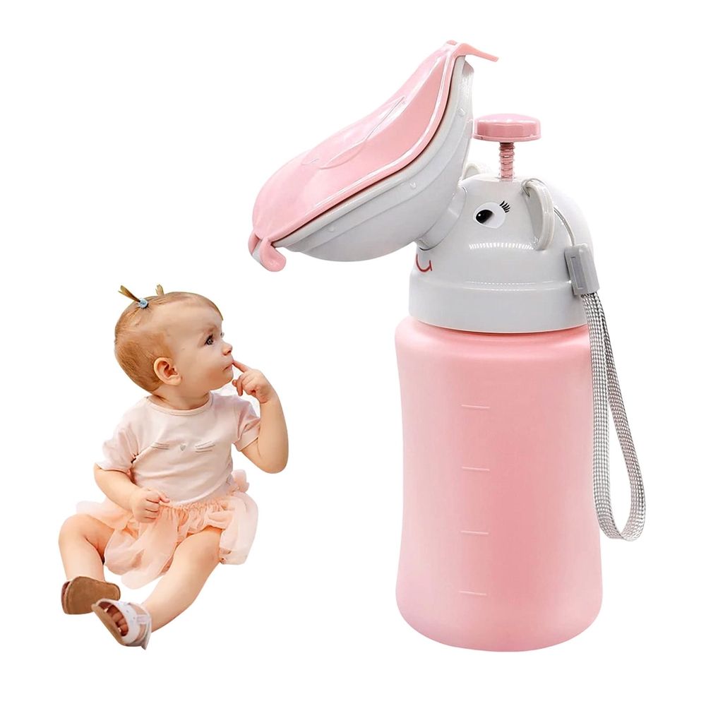 Travel Potty Portable Leakproof Baby Child Potty Urinal Reusable Pee Training Cup Lightweight Potty Toilet Emergency Toilet For Camping Car Travel Boys & Girls (for Girl)