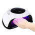 120W LED UV Light Dryer for Nails Gel Polish 57 LEDs 4 Timer Preset, Auto On Fingernail Powercord （white）