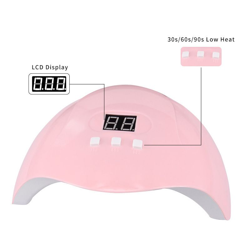 Gel UV LED Nail Polish Lamp,  Nail Dryer 54W LED Light with 3 Timers Professional for Nail Art Tools Accessories