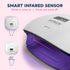 UV Light for Nails, LED UV Lamp for Gel Nails with 4 Timer Settings, Nail Dryer for Gel Polish for Home Salon Black