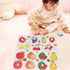 Knob Puzzle Game Set, Children's Wooden Cognitive Knob Puzzle Game Set, Girls and Boys Learning Digital Fruits