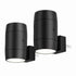 2Pcs LED Night Light Plug in Wall Lamp Sensor Adjustable Brightness Dimmable Night Lights for Hallway Bedroom US Plug,2 * Night Light,Black