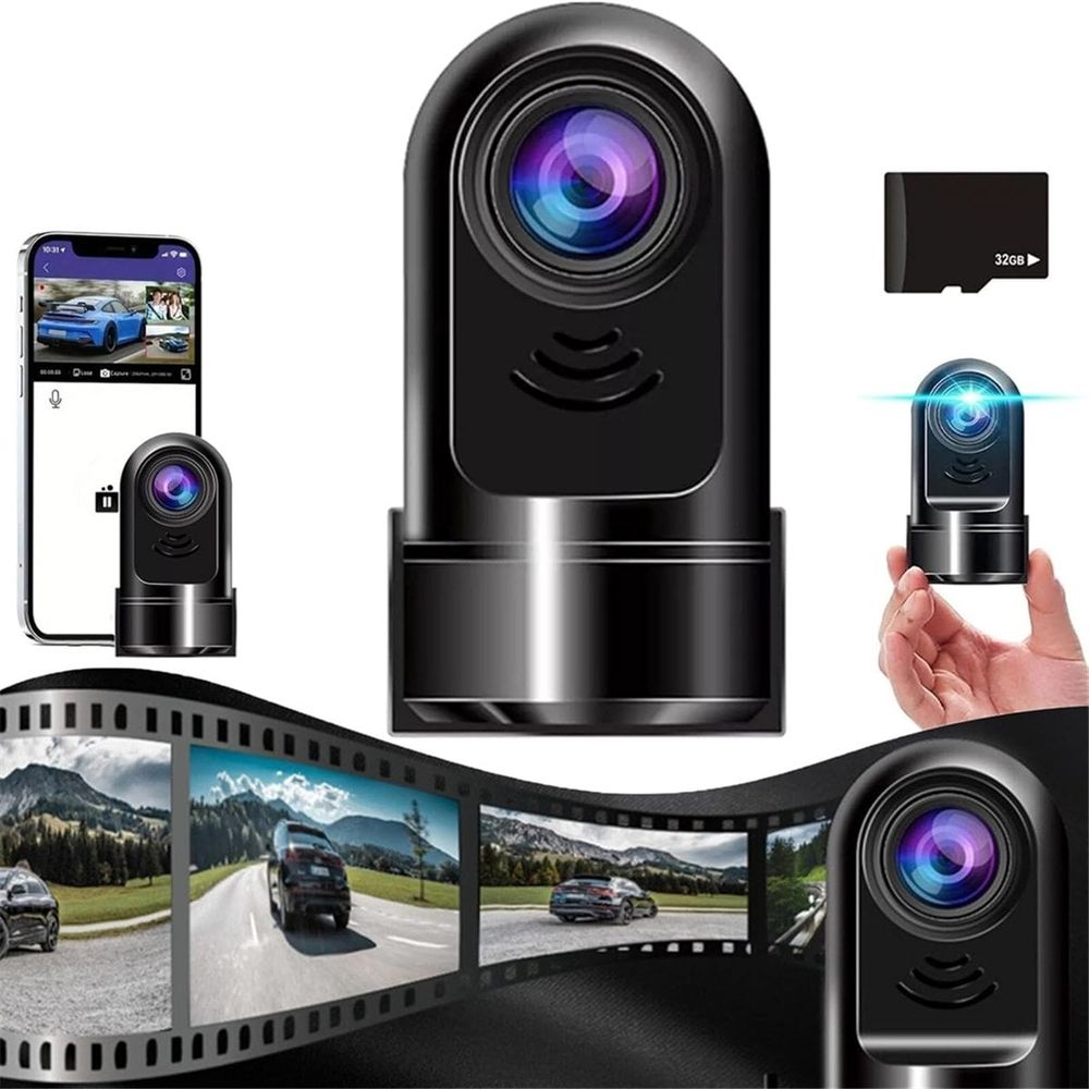1080P HD 360° Rotating ADAS Dashcam, Car Dash Camera with 32GB Card