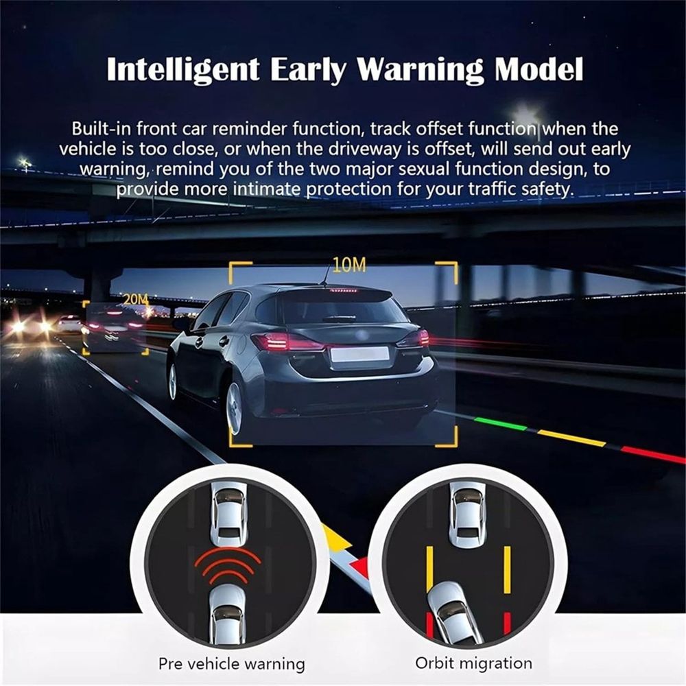 1080P HD 360° Rotating ADAS Dashcam, Car Dash Camera with 32GB Card