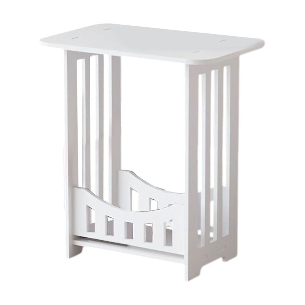 2 Tier End Table, Side Table with Removable Tray, End Table Round Side Table Small Table, for Small Space, Living Room, Bedroom