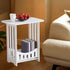 2 Tier End Table, Side Table with Removable Tray, End Table Round Side Table Small Table, for Small Space, Living Room, Bedroom