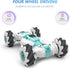 Stunt Car, 2.4GHz 4WD Remote Control Car, Watch Gesture Sensor Car, Deformable All-Terrain Off Road Car with 360° Flips (Green)