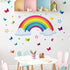 Rainbow Wall Sticker Colorful Butterfly Rabbit Elephant Animal Rainbow Cloud Sticker DIY Children's Bedroom Baby Room Guest