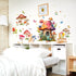 Fairytale Butterfly Mushroom Wall Stickers Girls Bedroom Living Room Kitchen Wall Door Decor （1 pcs）